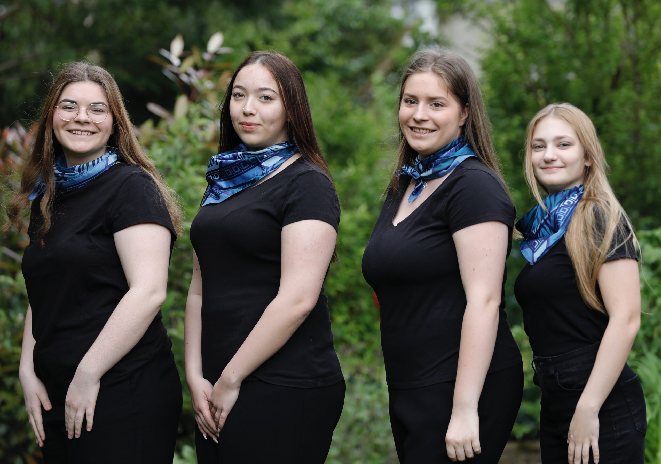 Ehrendamen_v.l.n.r. Alicia Bödefeld, Jana Theißen, Celina Bödefeld, Lara Taubert